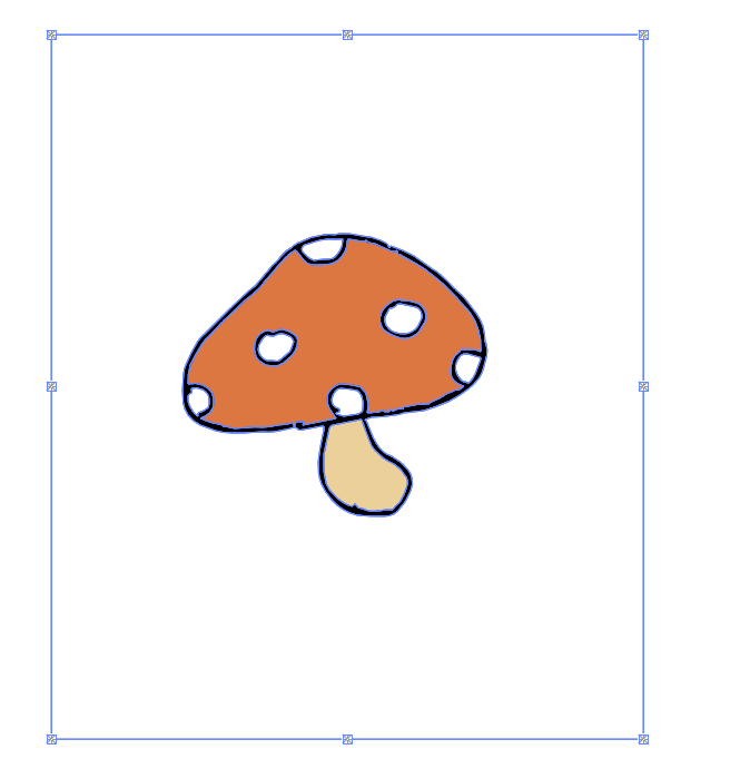 画像トレースで制作した線を塗りつぶす　工程６